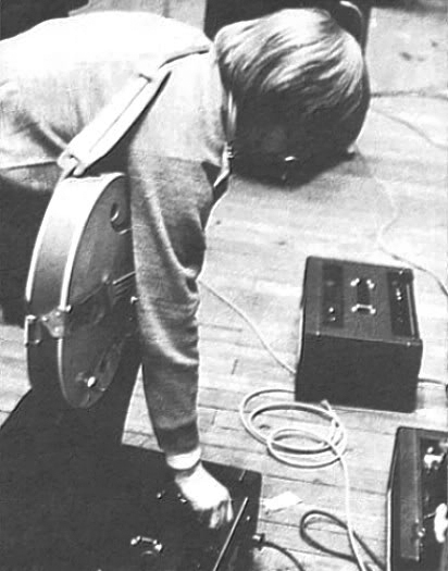 Brian Jones with Vox amplifiers, 1964