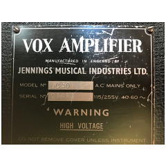 Vox AC50, large box, serial number 3464