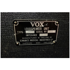 Vox AC50, Vox Sound Equipment Limited, serial number 1078