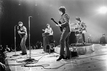 The Beatles at the Washington Coliseum, February 1964, the AC50s on stage