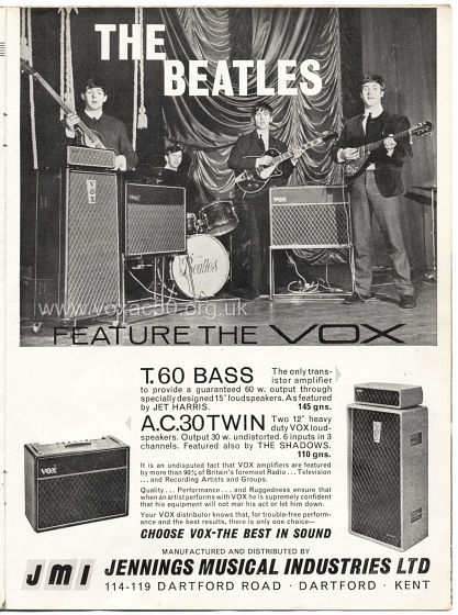 Beat Monthly magazine, 1963, volume 2, Vox advert