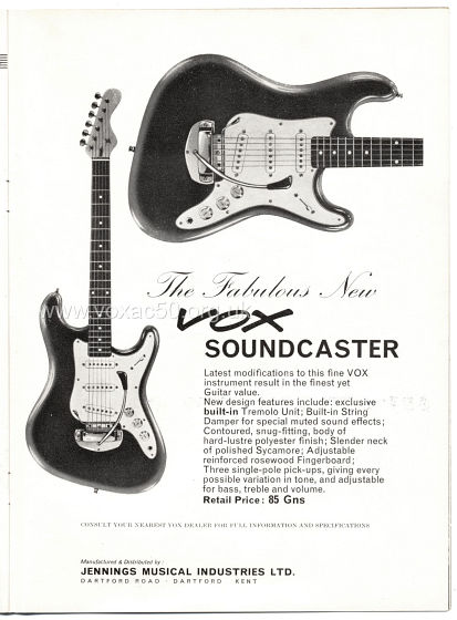 Beat Monthly magazine, 1964, volume 10, Vox advert