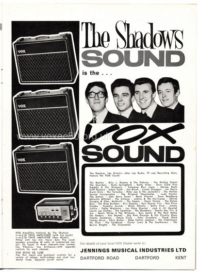Beat Monthly magazine, 1964, volume 13, Vox advert