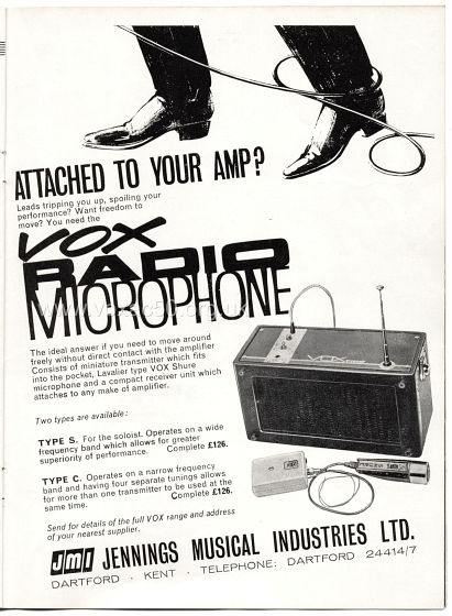 Beat Monthly magazine, 1964, volume 14, Vox advert