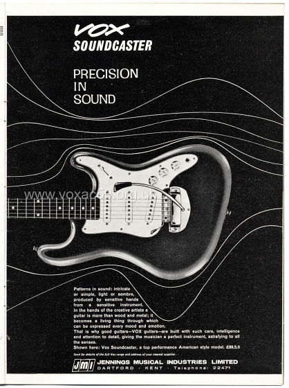 Beat Monthly magazine, 1964, volume 15, Vox advert
