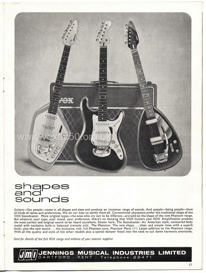 Beat Monthly magazine, 1964, volume 18, Vox advert