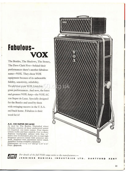 Beat Monthly magazine, 1965, volume 23, Vox advert