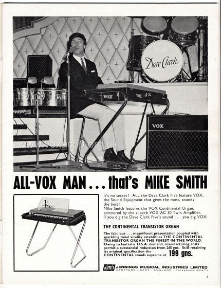 Beat Monthly magazine, 1965, volume 29, Vox advert