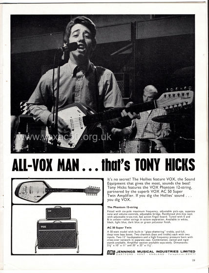 Beat Monthly magazine, 1965, volume 31, Vox advert
