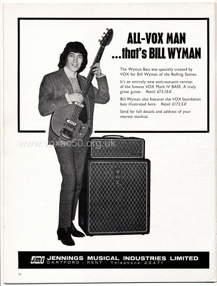 Beat Monthly magazine, 1965, volume 32, Vox advert
