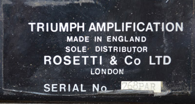 Triumph Electronics PAV50, all valve amplifier