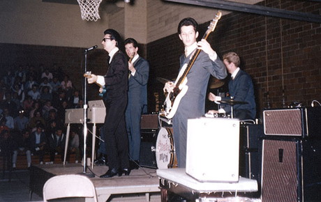 The Roy Orbison band with early large box Vox AC50 amplifiers, November 1964