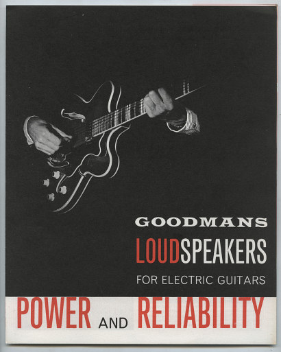 Goodmans brchure, 1965, loudspeakers for guitar and bass