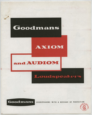 Goodmans speaker catalogue, 1961