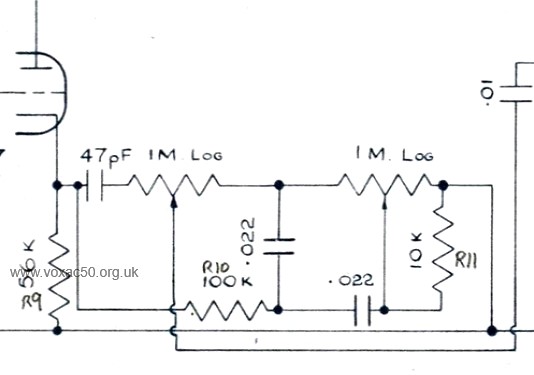 Early AC50 schematic, detail